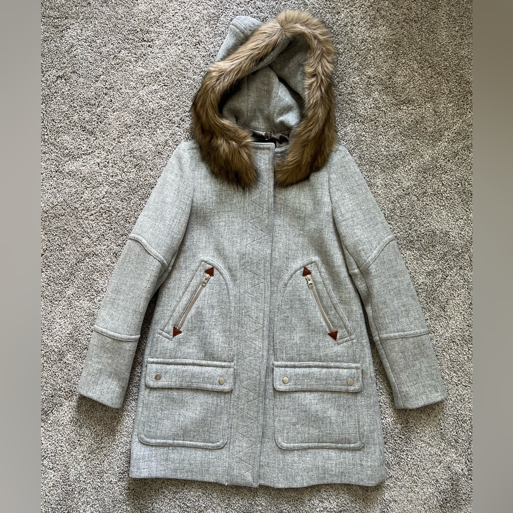 J. Crew Gray Chateau Parka